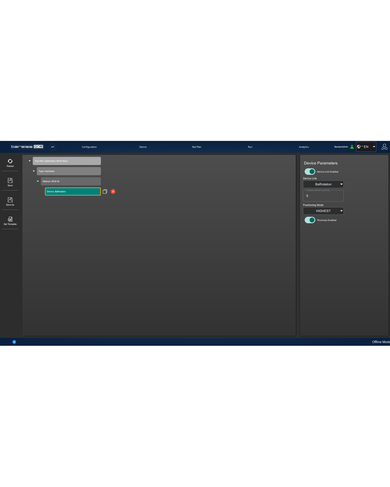 Labor Software Härte Messung
